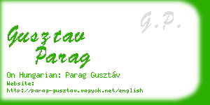 gusztav parag business card